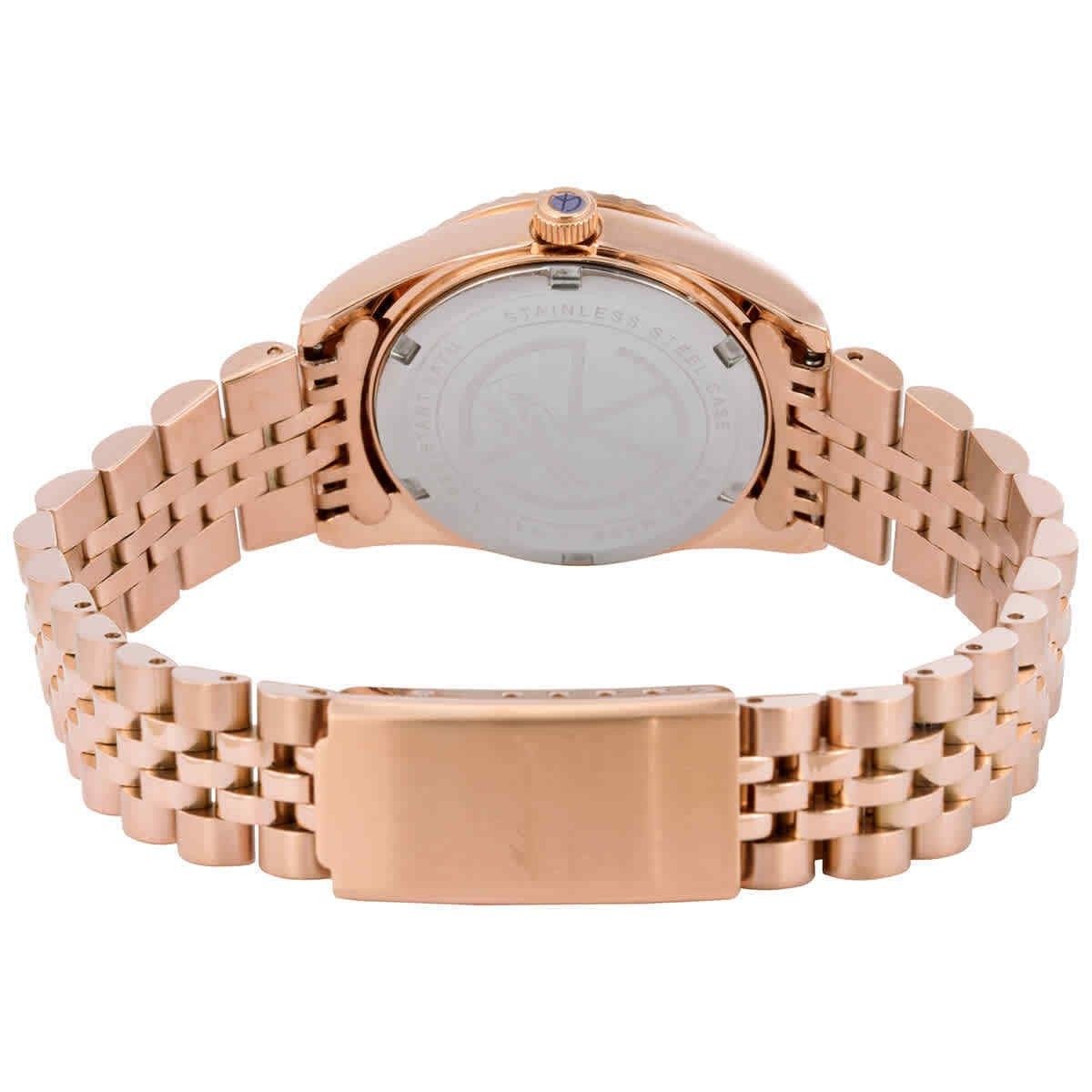 Mathey-Tissot Mathy III Rose Goldfarben Edelstahl Braunes Zifferblatt Quarz D810PRM Damenuhr