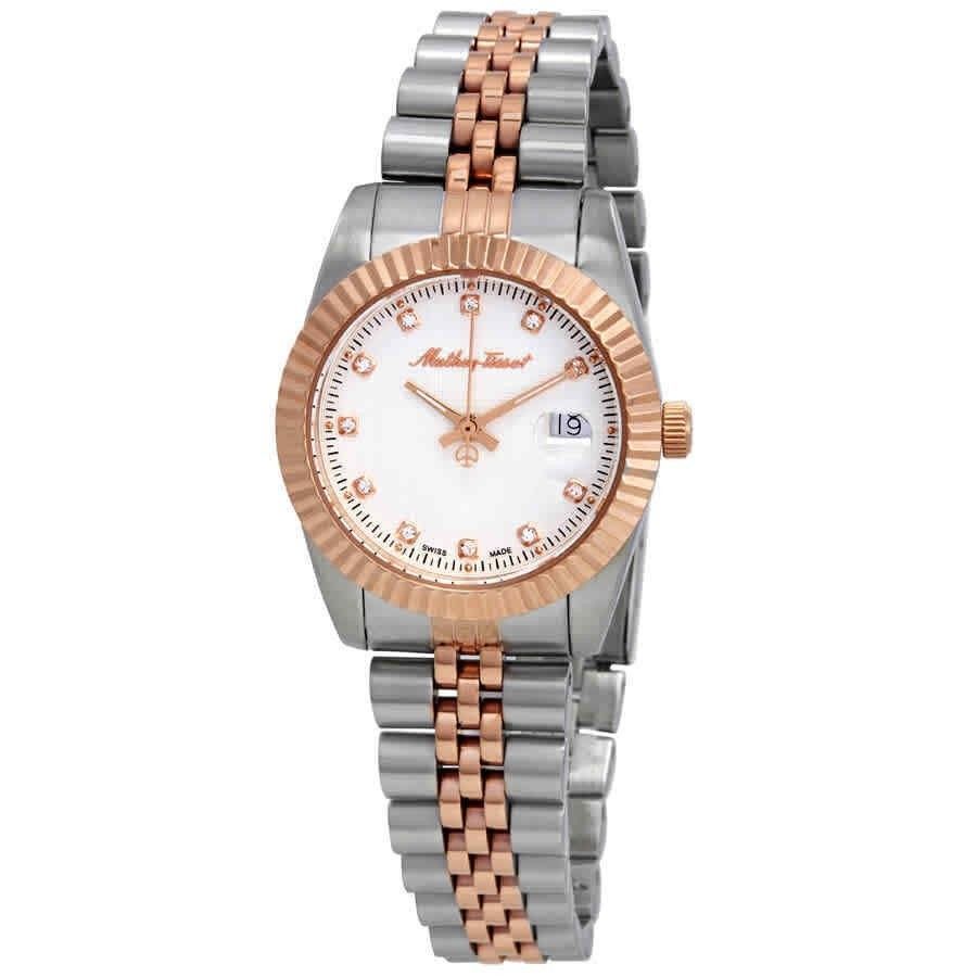 Mathey-Tissot Mathy III Two Tone Edelstahl White Dial Quarz D810RA Damenuhr
