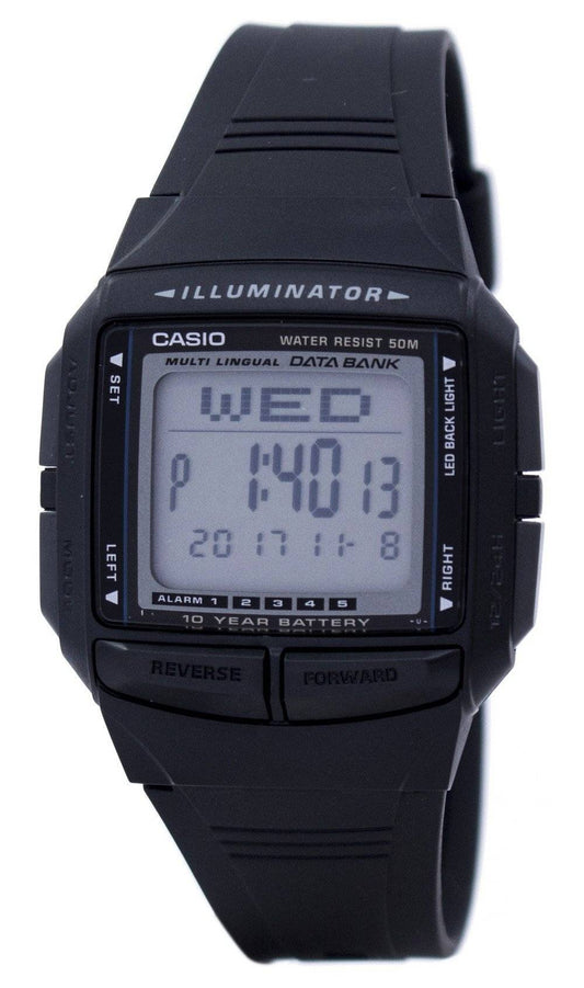 Casio Illuminator Multi-lingual Databank Dual Time Digital DB-36-1AV DB36-1AV Herrenuhr