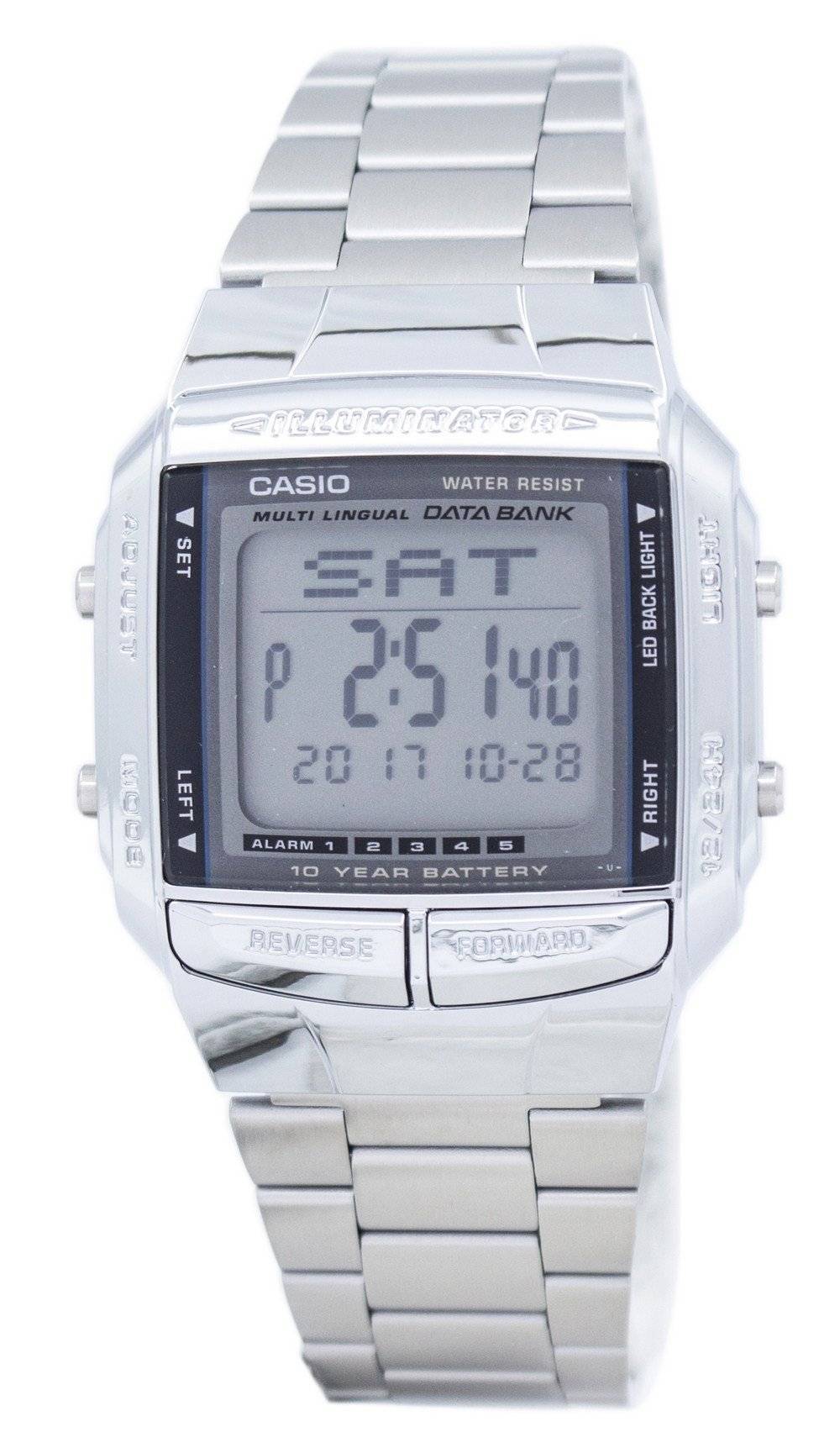 Casio Data Bank Illuminator Dual Time Alarm Digital DB-360-1A DB360-1A Herrenuhr