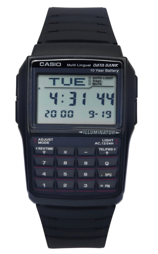 Casio Digital Data Bank 5 Alarm Multi-Lingual DBC-32-1ADF DBC-32-1A Herrenuhr