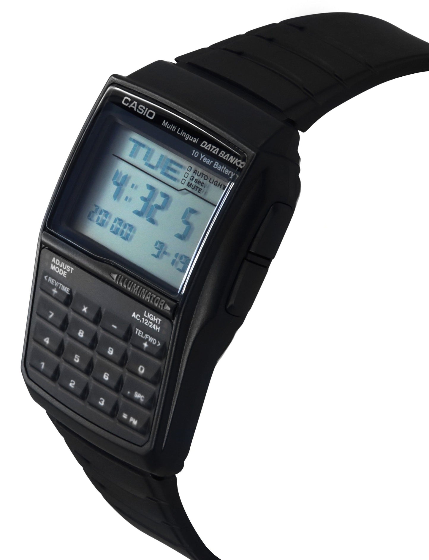 Casio Digital Data Bank 5 Alarm Multi-Lingual DBC-32-1ADF DBC-32-1A Herrenuhr
