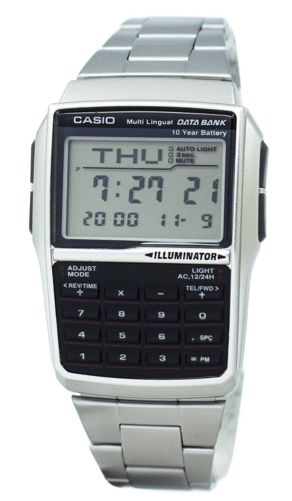 Casio Youth Digital Data Bank 5 Alarm Multi-Lingual DBC-32D-1ADF DBC-32D-1 Herrenuhr