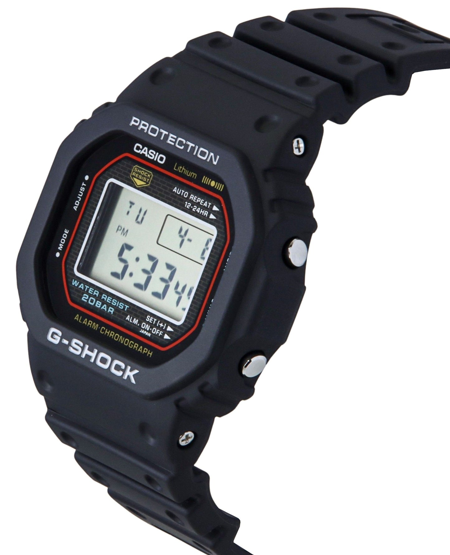 Casio G-Shock Digital Re-Creating The Original Design Of The First G-Shock Quarz DW-5000R-1A 200M Herrenuhr