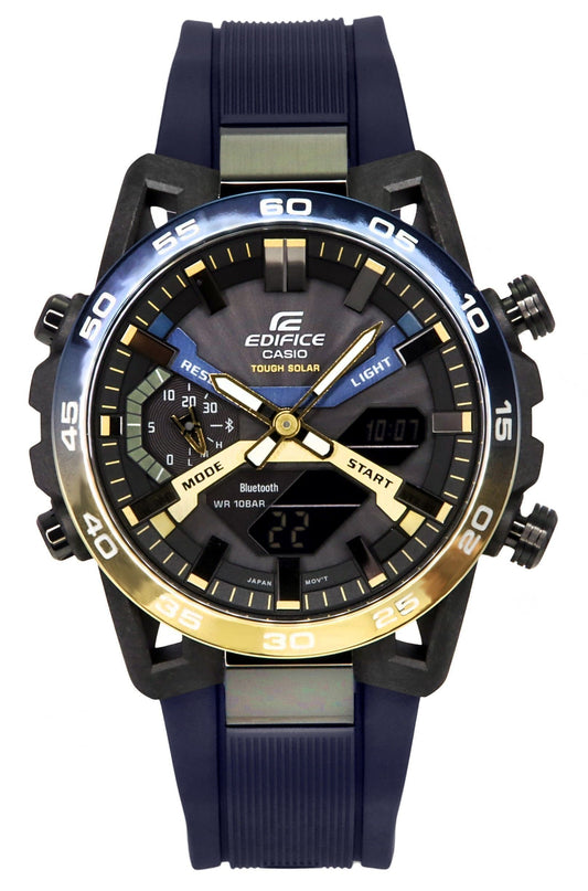 Casio Edifice Sospensione Nighttime Drive Analog Digital Smartphone Link Tough Solar ECB-2000NP-1A 100M Herrenuhr