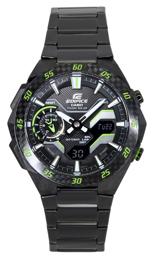 Casio Edifice Windflow Analog Digital Smartphone Link Schwarzes Zifferblatt Tough Solar ECB-2200RC-1A3 100M Herrenuhr