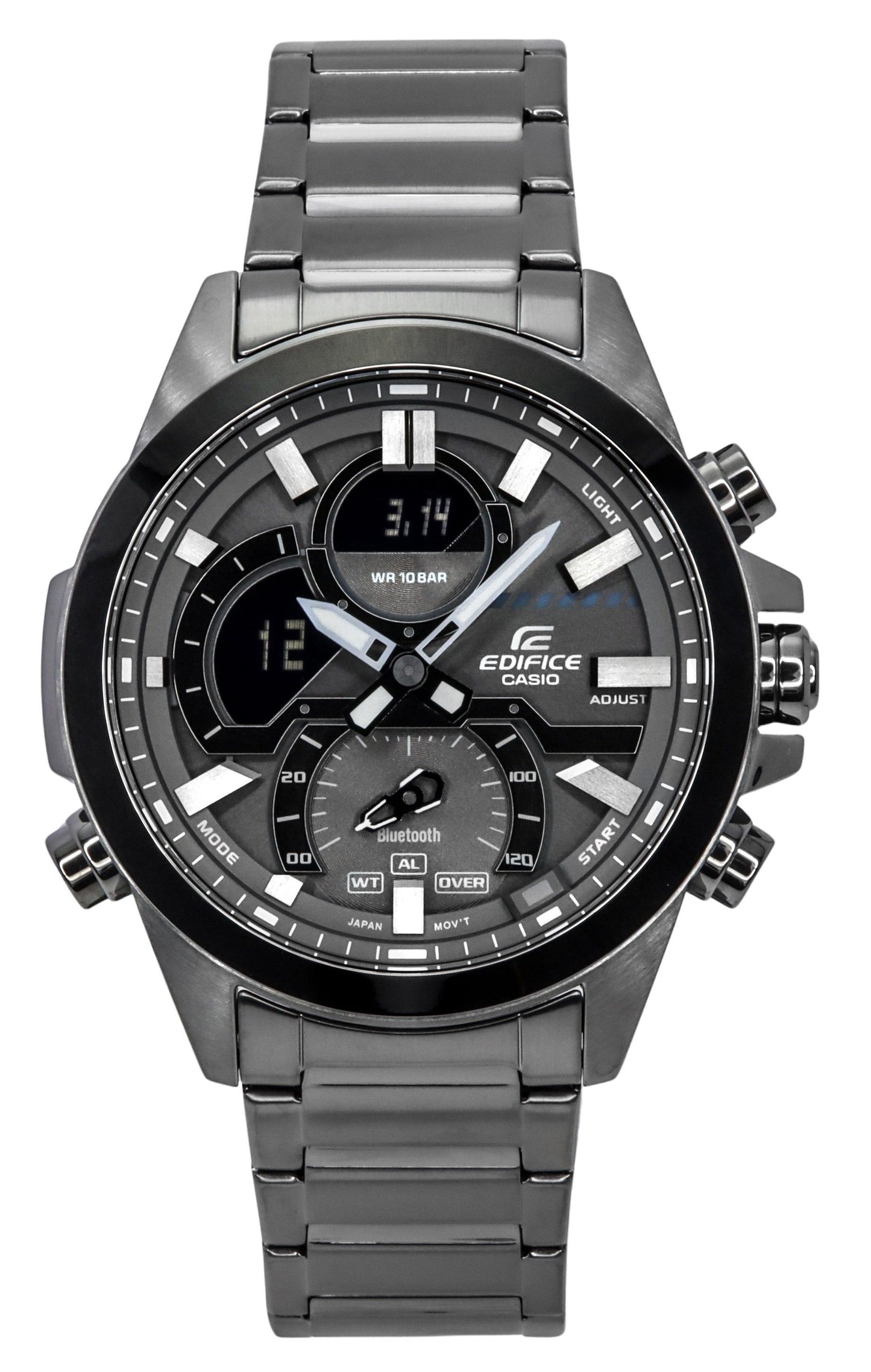 Casio Edifice Smartphone Link Model Bluetooth Analog Digital Graues Zifferblatt Quarz ECB-30DC-1B 100M Herrenuhr