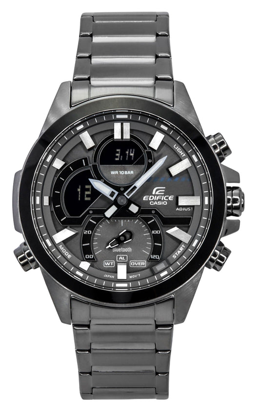 Casio Edifice Smartphone Link Model Bluetooth Analog Digital Graues Zifferblatt Quarz ECB-30DC-1B 100M Herrenuhr