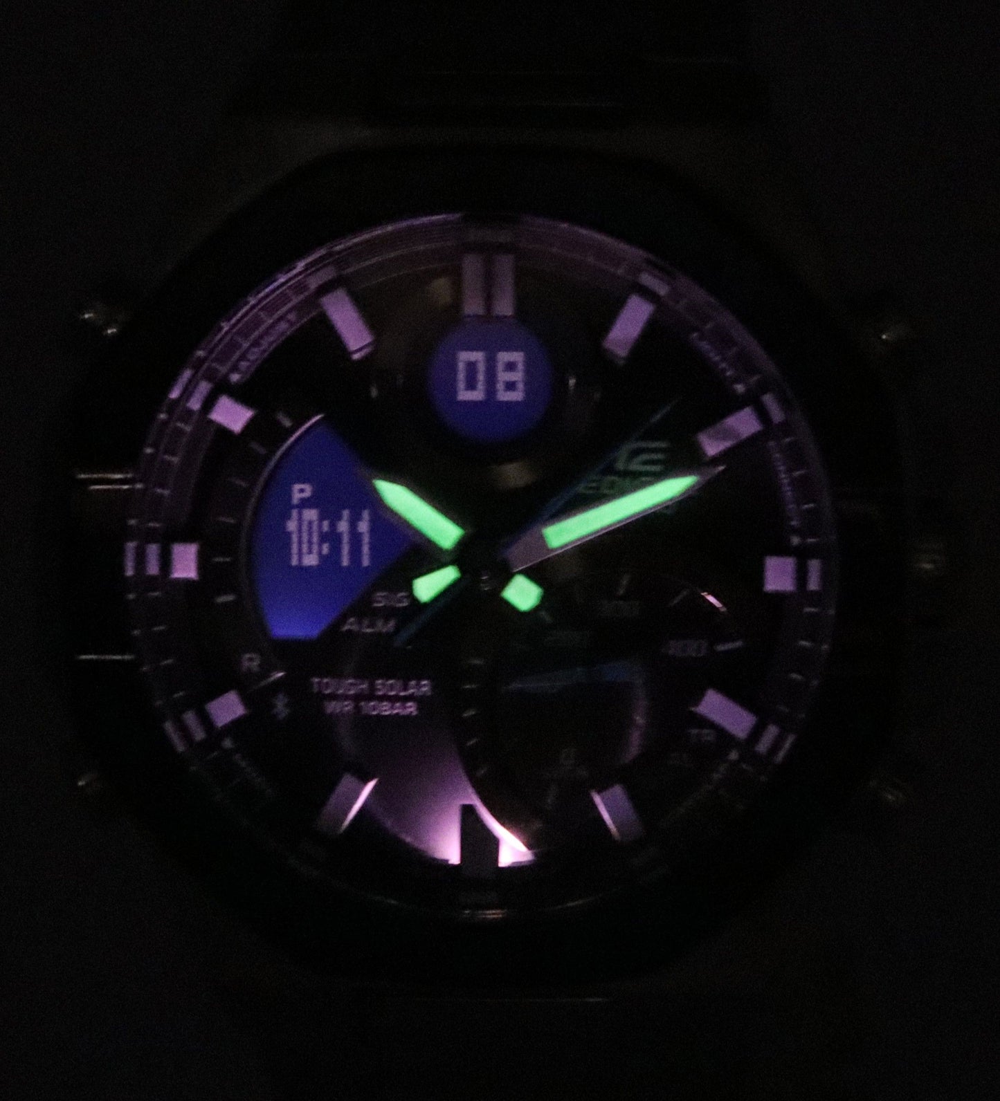 Casio Edifice Mobile Link Analog Digital Graues Zifferblatt Solar ECB-950DB-1A 100M Herrenuhr