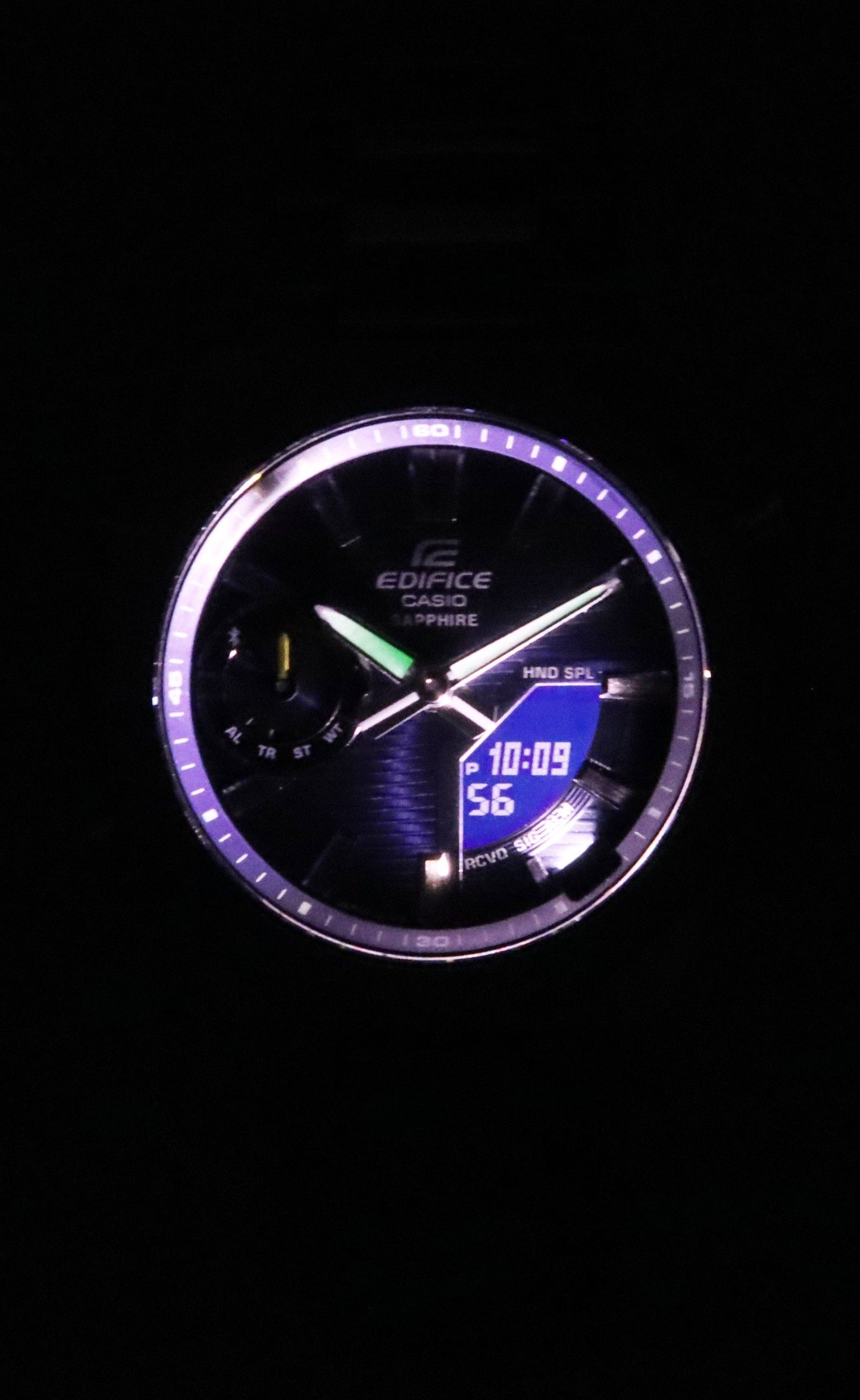Casio Edifice Analog Digital Smartphone Link Blaues Zifferblatt Quarz ECB-S10D-2A 100M Herrenuhr