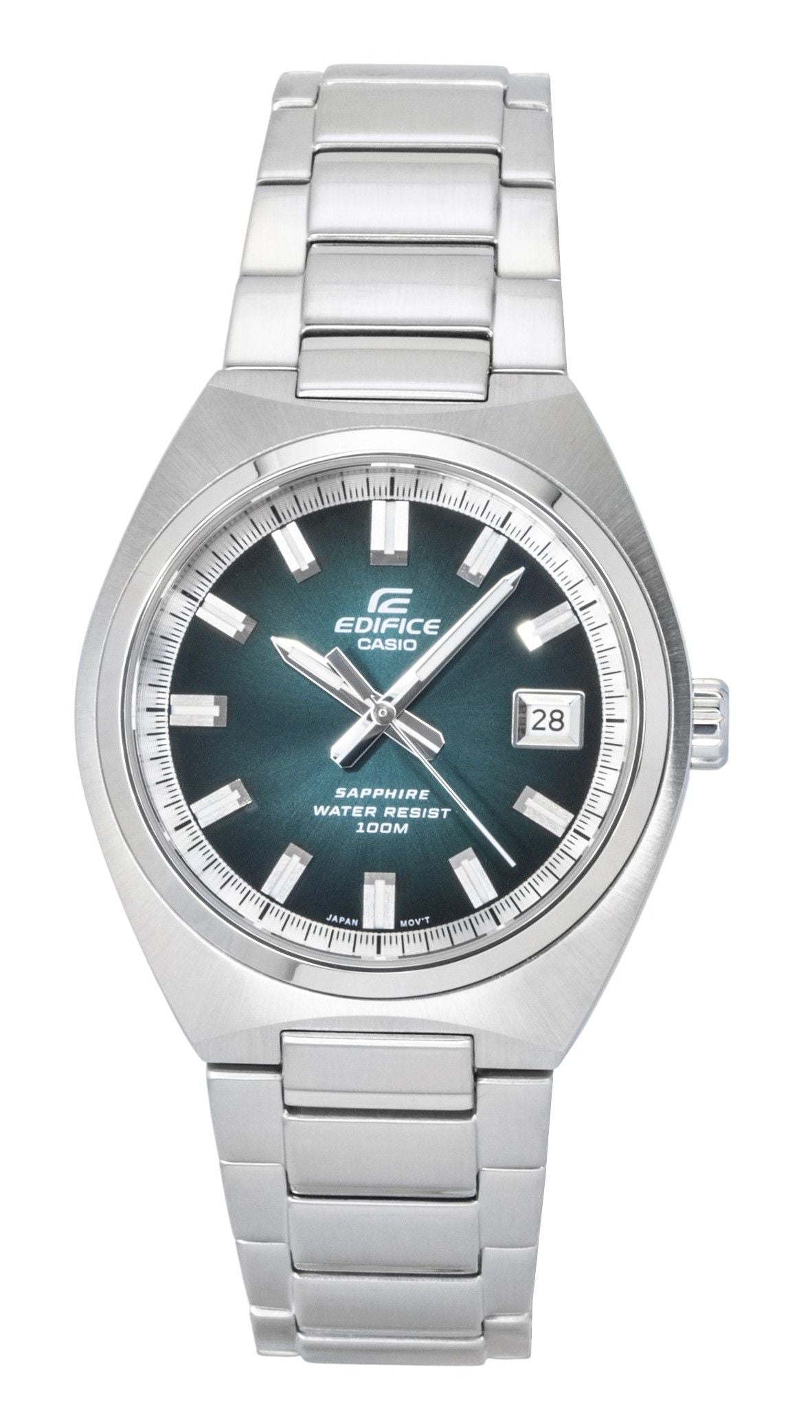 Casio Edifice Analog Edelstahl Gr?nes Zifferblatt Quarz EFB-109D-3AV 100M Herrenuhr