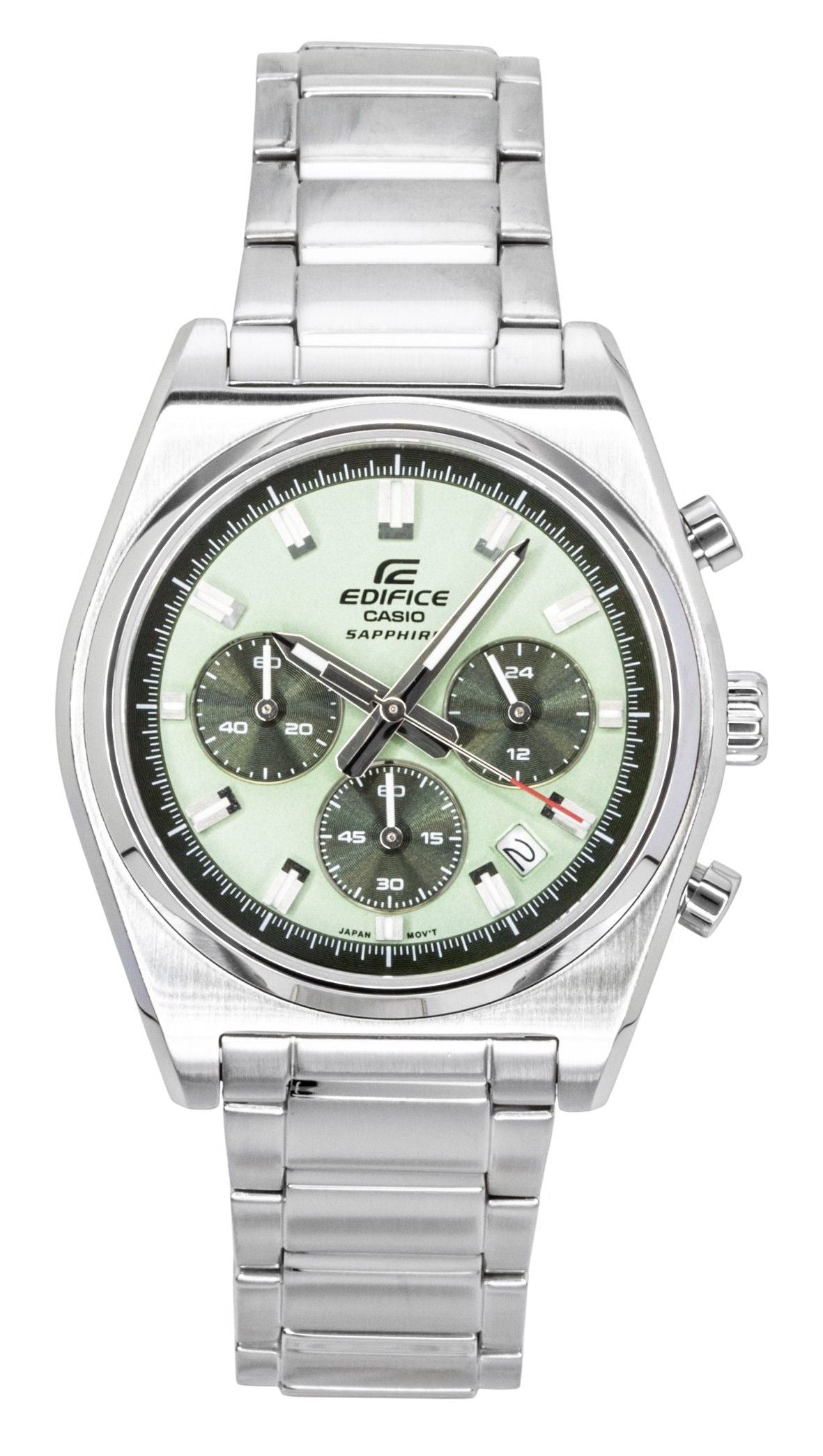Casio Edifice Analog Standard Chronograph Edelstahl Gr?nes Zifferblatt Quarz EFB-730D-3AV 100M Herrenuhr