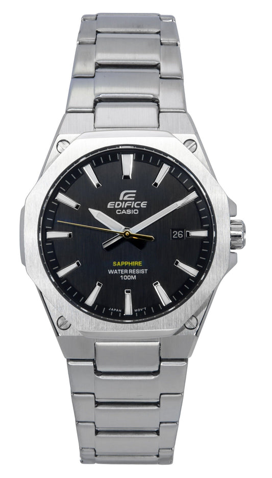 Casio Edifice Slim Line Schwarzes Zifferblatt Quarz EFR-S108D-1A 100M Herrenuhr