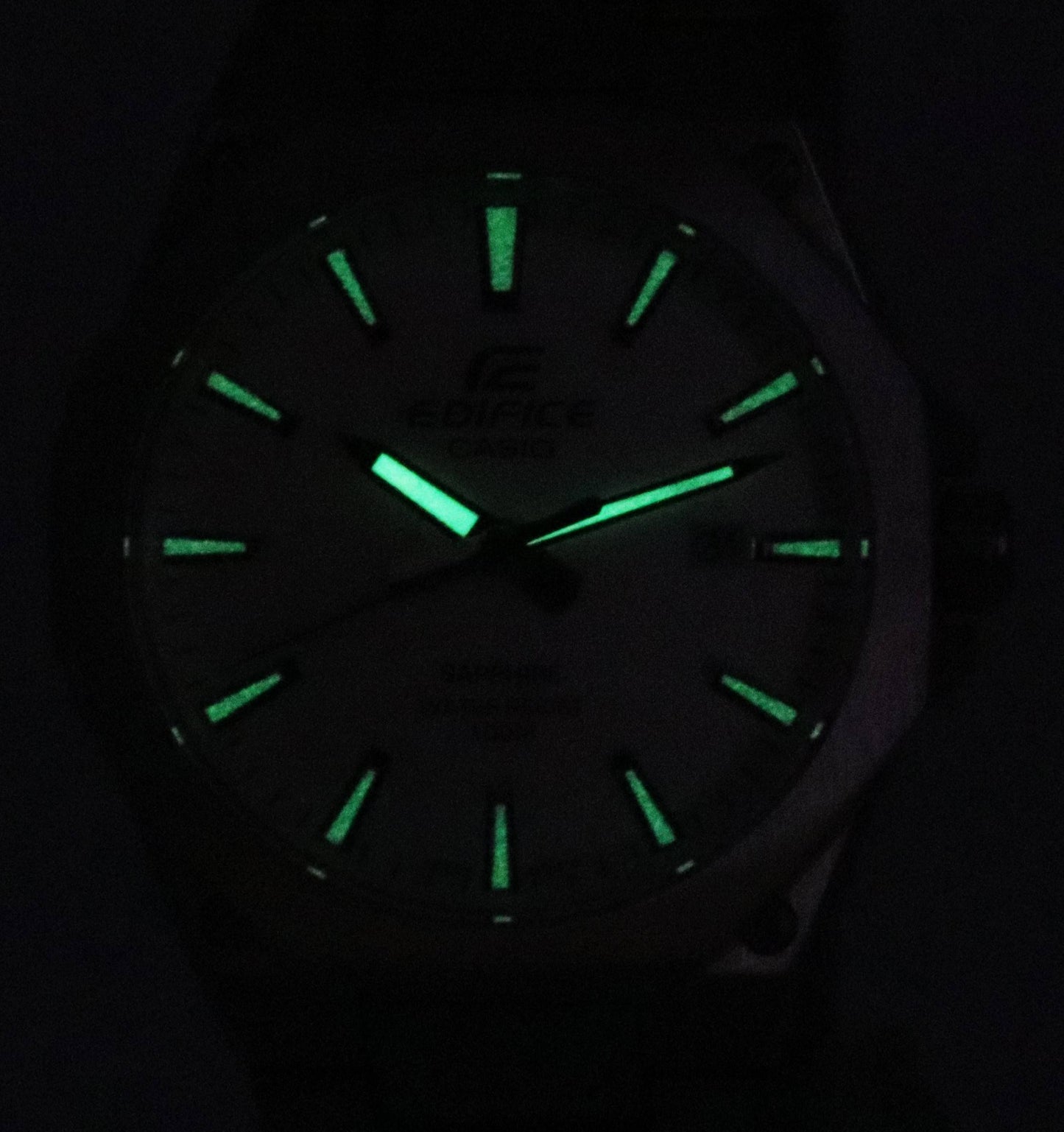Casio Edifice Edelstahl White Dial Quarz EFR-S108D-7A EFRS108D-7 100M Herrenuhr