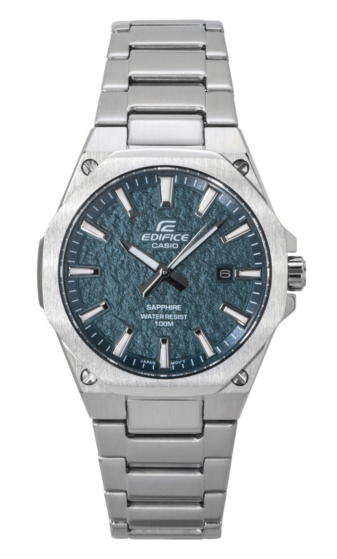 Casio Edifice Analog Edelstahl Gr?nes Zifferblatt Quarz EFR-S108DE-3AV 100M Herrenuhr
