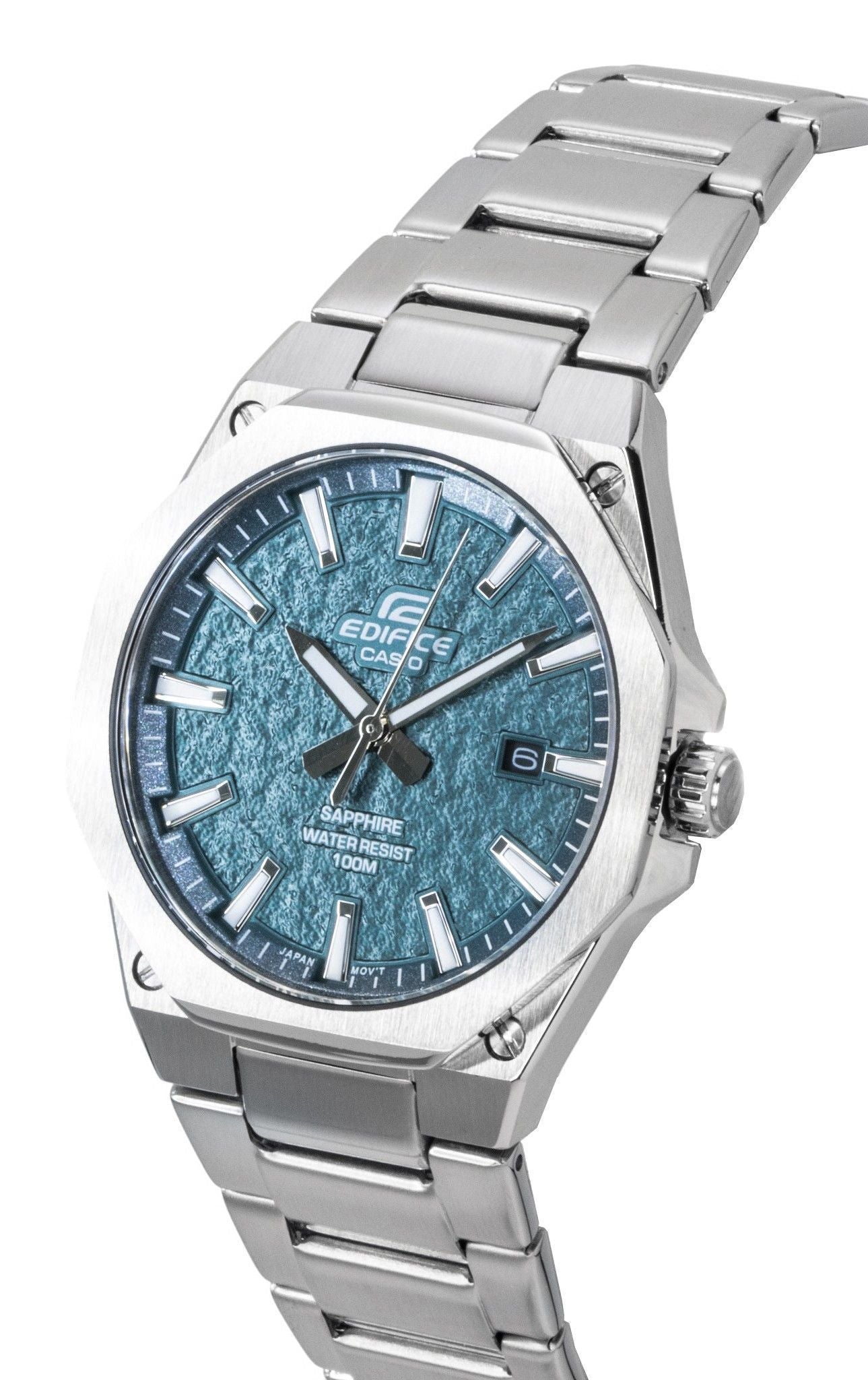 Casio Edifice Analog Edelstahl Gr?nes Zifferblatt Quarz EFR-S108DE-3AV 100M Herrenuhr