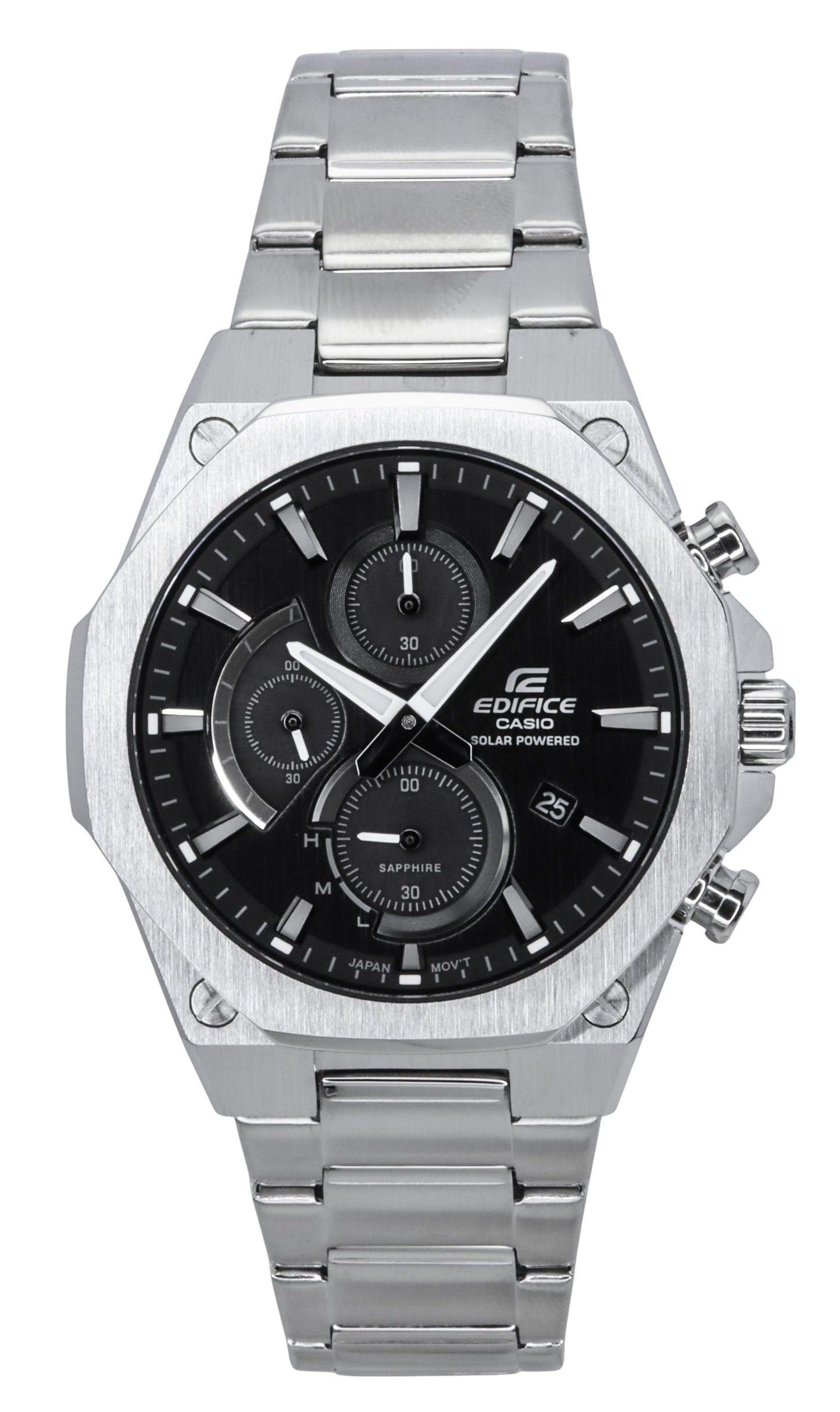 Casio Edifice Slim Line Chronograph Analog Solar EFS-S570D-1A EFSS570D-1 100M Herrenuhr