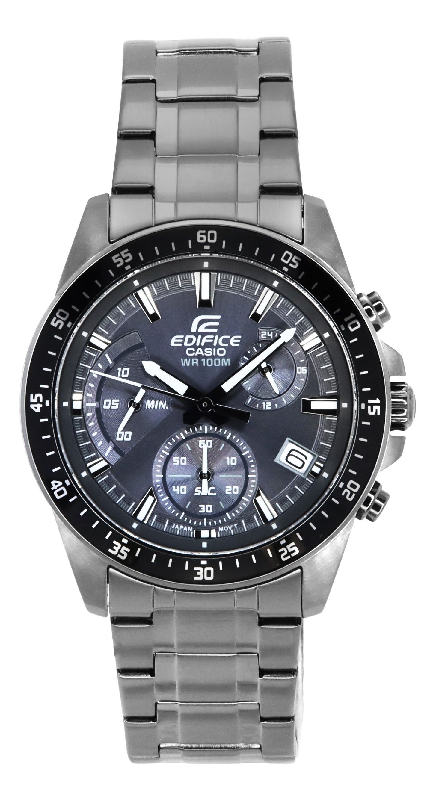 Casio Edifice Standard Analog Chronograph Schwarzes Zifferblatt Quarz EFV-540DC-1C 100M Herrenuhr