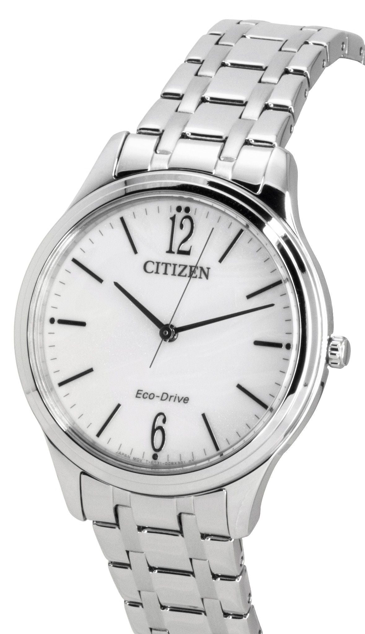 Citizen Elegance Edelstahl White Dial Eco-Drive EM0411-71A Damenuhr