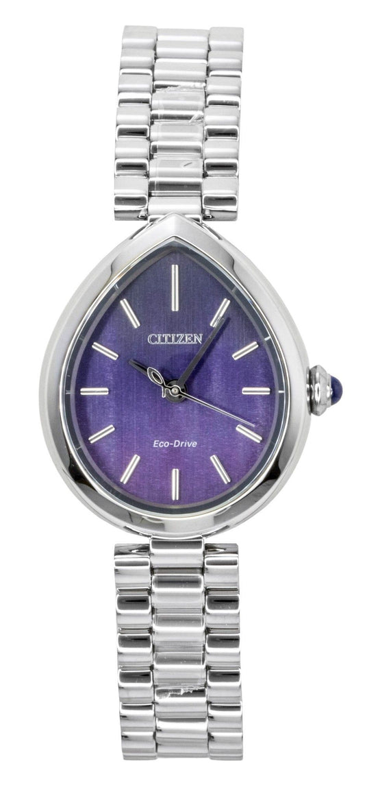 Citizen L Rainell Analog Edelstahl Purple Dial Eco-Drive EM1200-55X Damenuhr