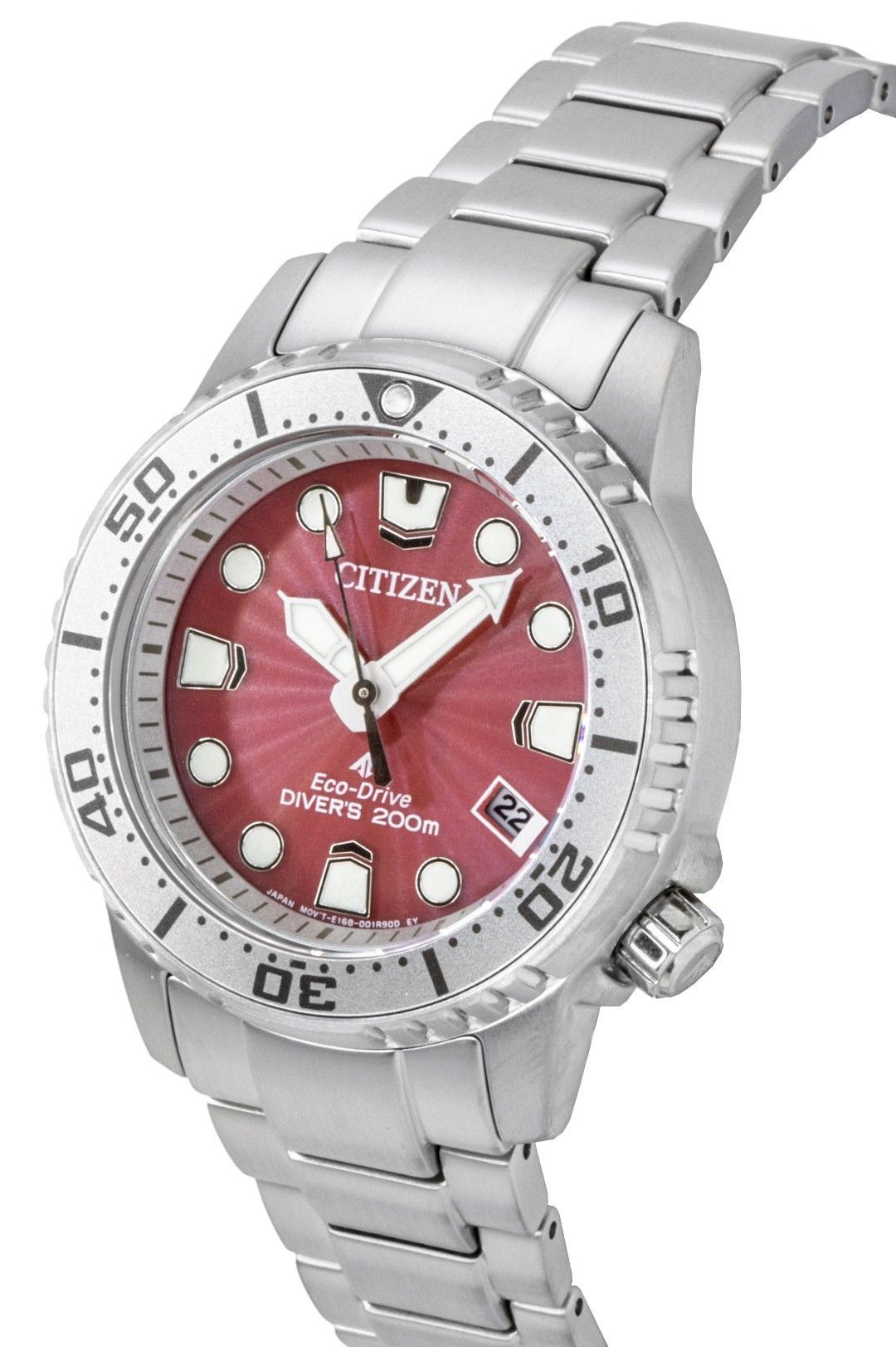 Citizen Promaster Dive Edelstahl Red Dial Eco-Drive EO2027-50Z 200M Damenuhr