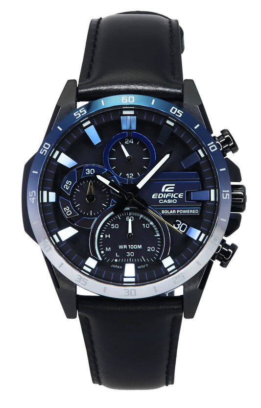 Casio Edifice Nighttime Drive Series Analog Chronograph Schwarzes Zifferblatt Solar EQS-940NL-1A 100M Herrenuhr