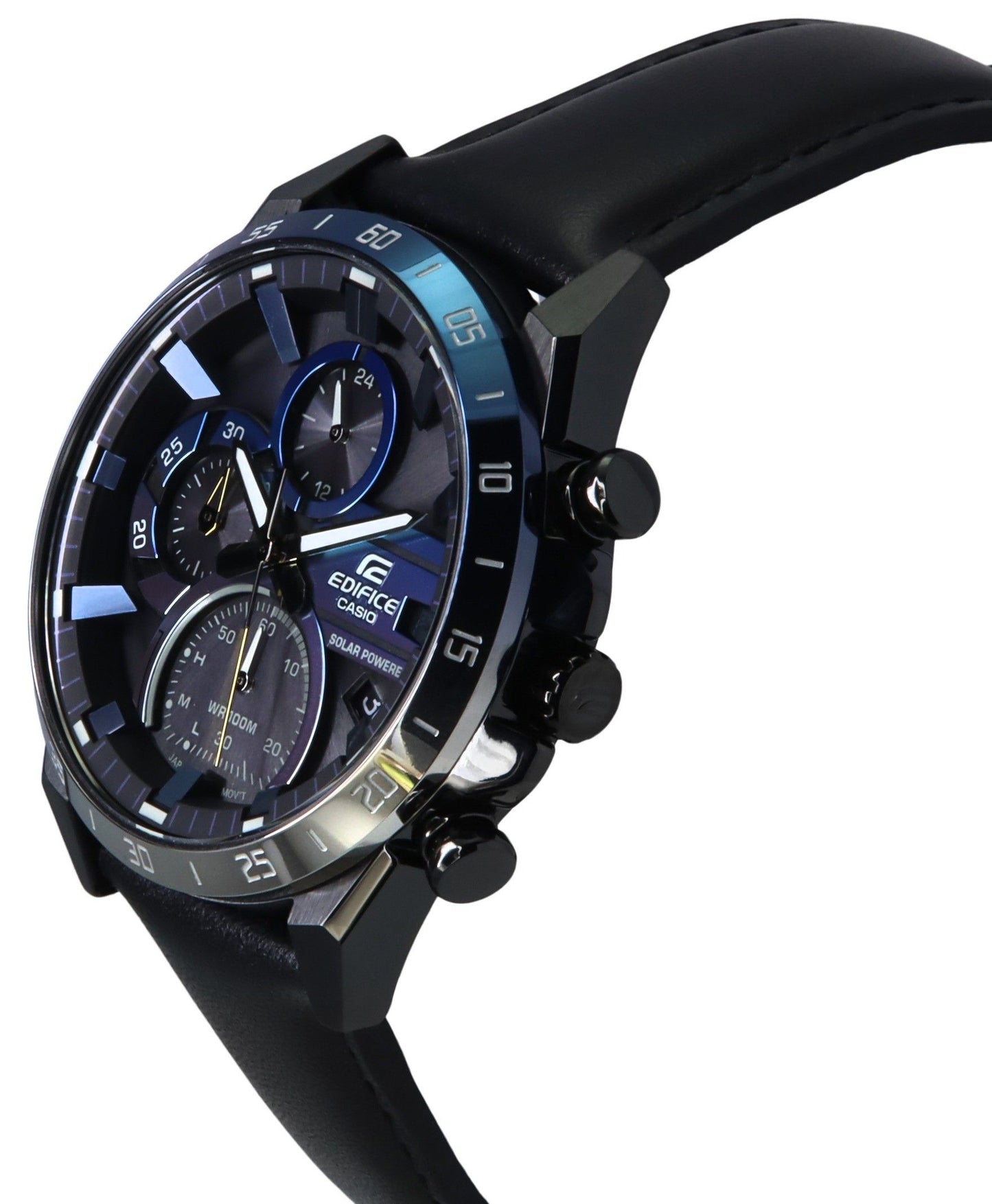 Casio Edifice Nighttime Drive Series Analog Chronograph Schwarzes Zifferblatt Solar EQS-940NL-1A 100M Herrenuhr
