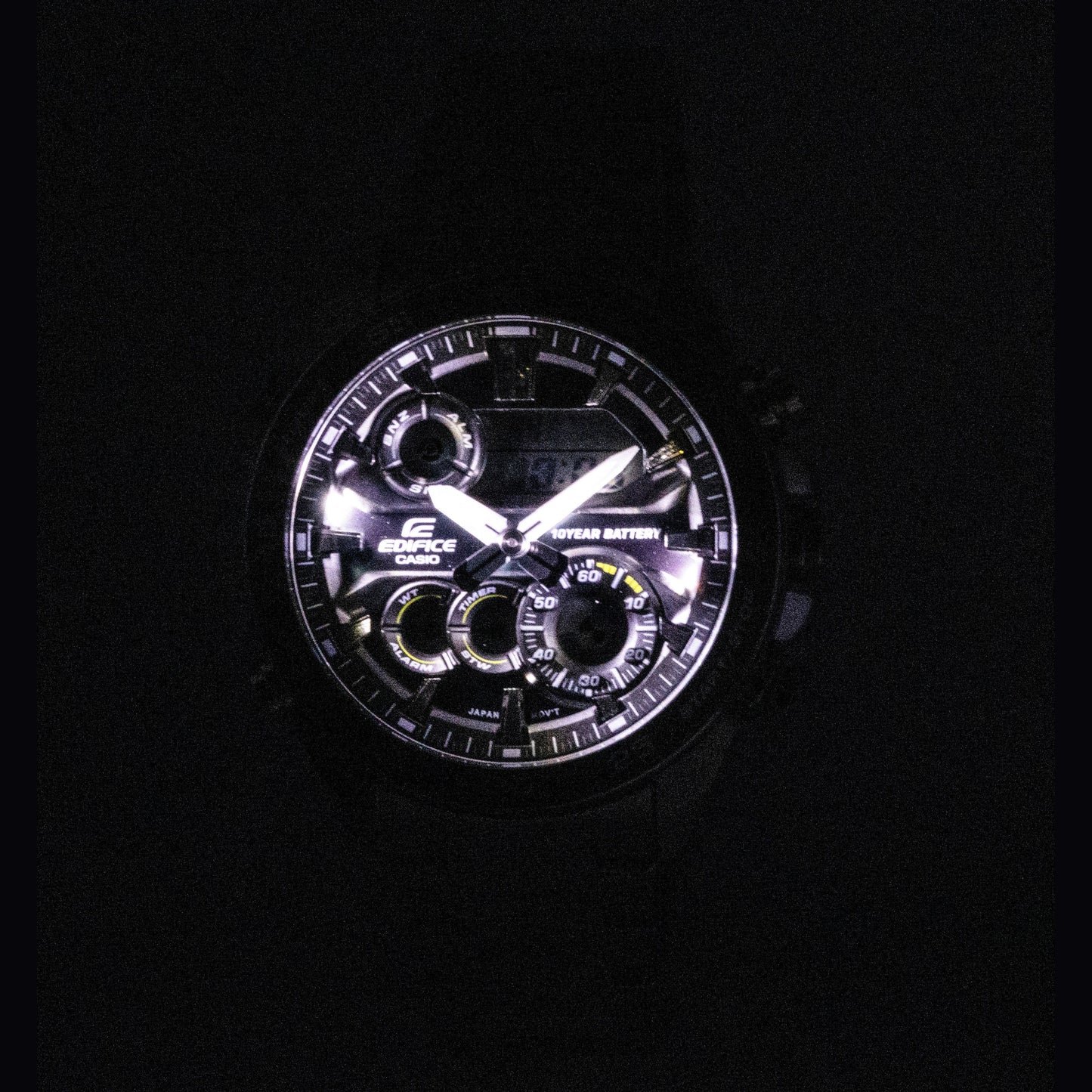 Casio Edifice Analog Digital Edelstahl Gr?nes Zifferblatt Quarz ERA-130D-3A 100M Herrenuhr
