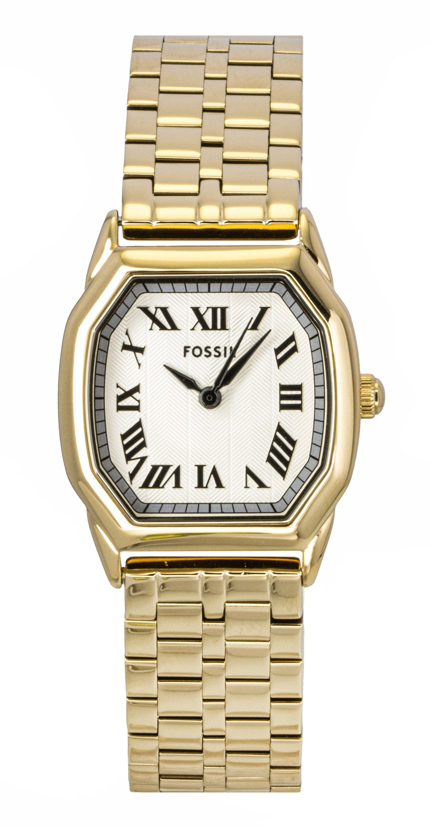 Fossil Harlow Goldfarben Edelstahl Cream Dial Quarz ES5361 Damenuhr