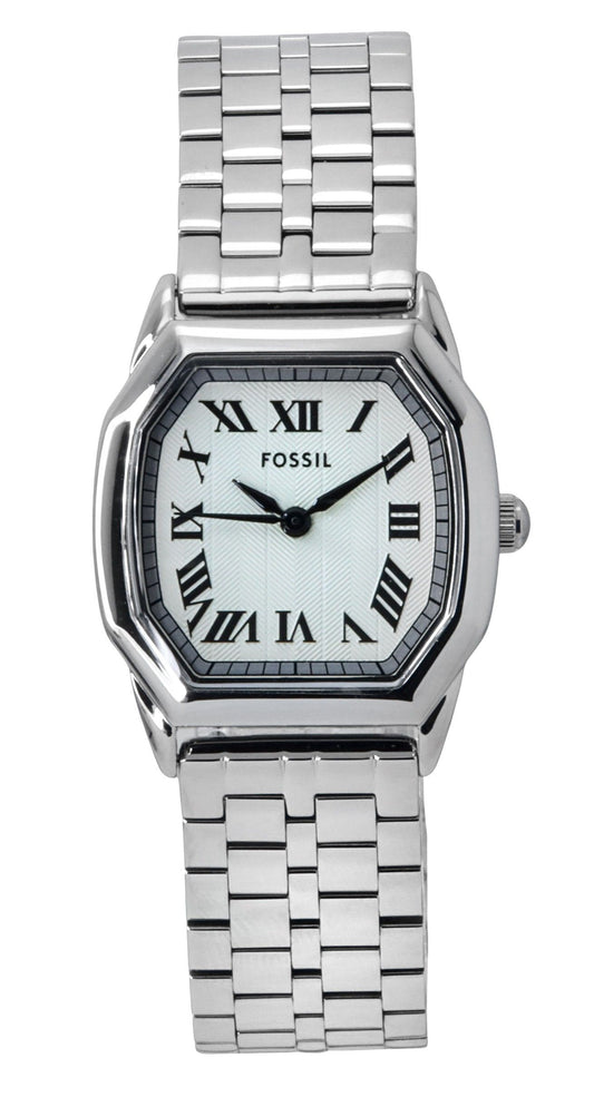 Fossil Harlow Edelstahl Cream Dial Quarz ES5363 Damenuhr