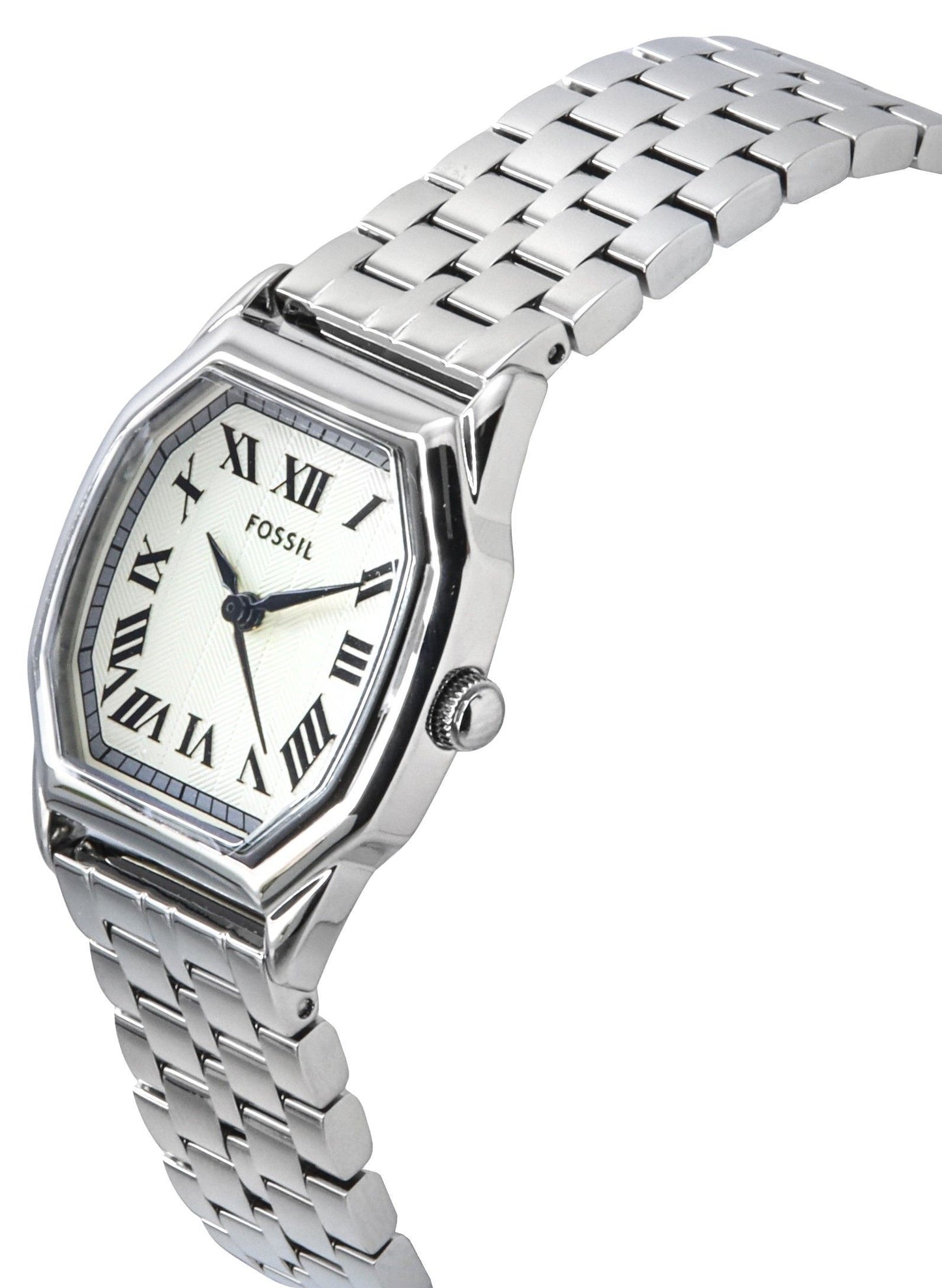 Fossil Harlow Edelstahl Cream Dial Quarz ES5363 Damenuhr