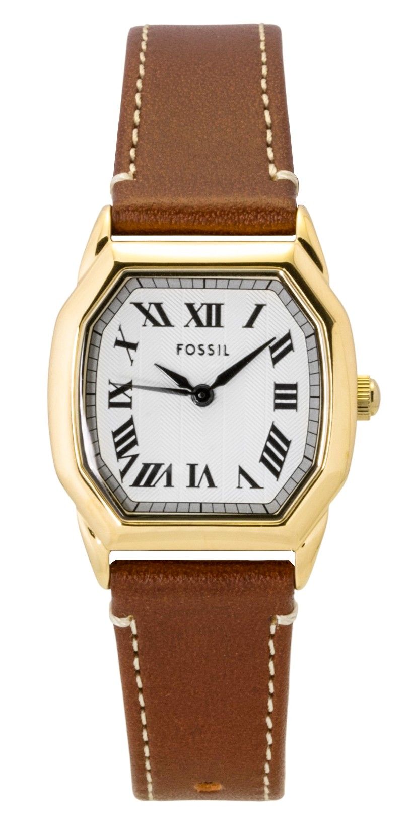 Fossil Harlow Lederarmband Beige Dial Quarz ES5364 Damenuhr