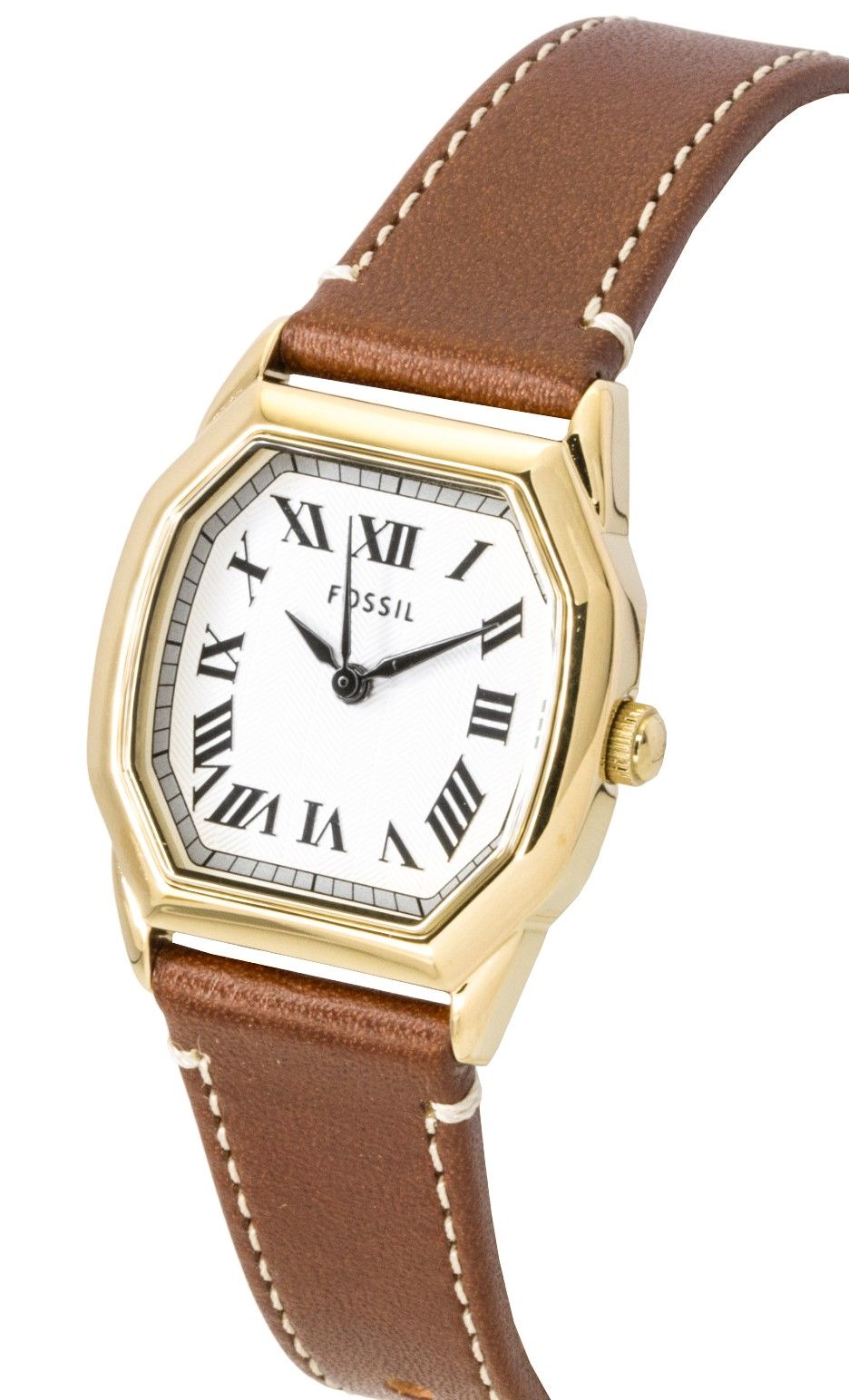 Fossil Harlow Lederarmband Beige Dial Quarz ES5364 Damenuhr