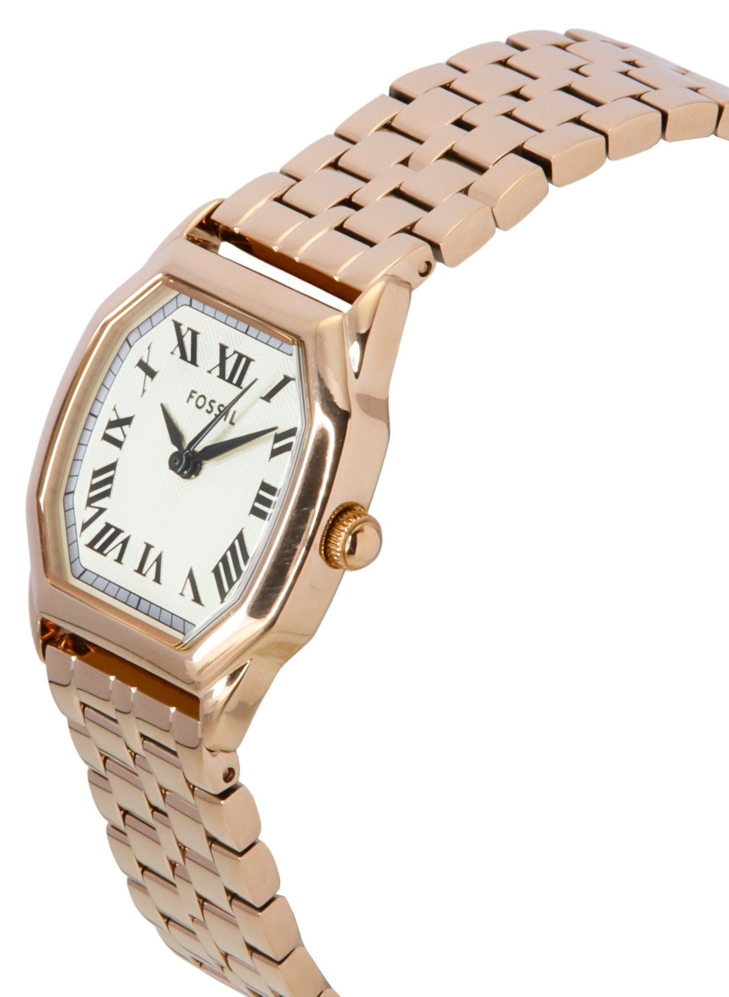 Fossil Harlow Rose Goldfarben Edelstahl Cream Dial Quarz ES5386 Damenuhr