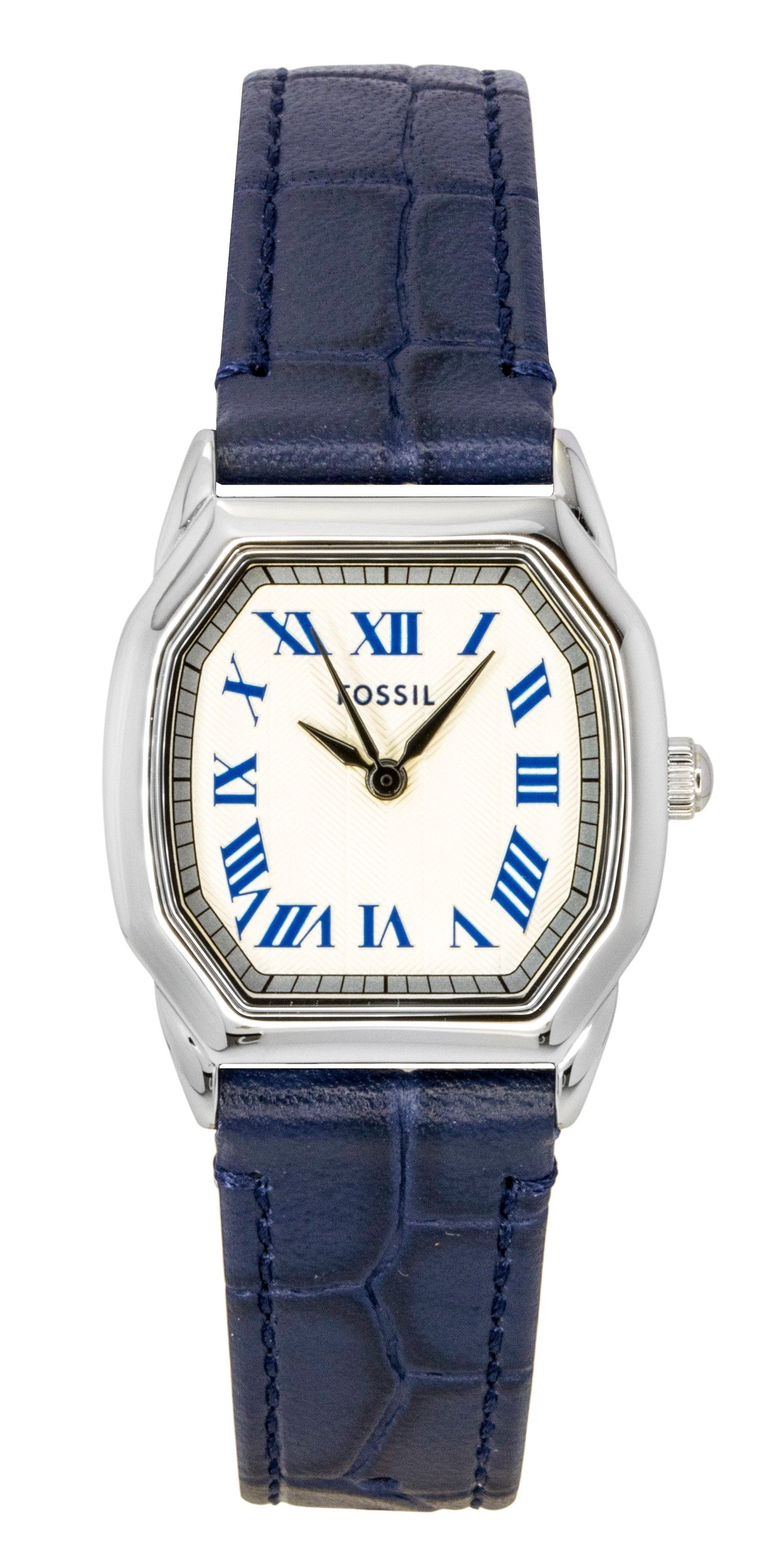Fossil Harlow Croco Leather Cream Dial Quarz ES5425 Damenuhr