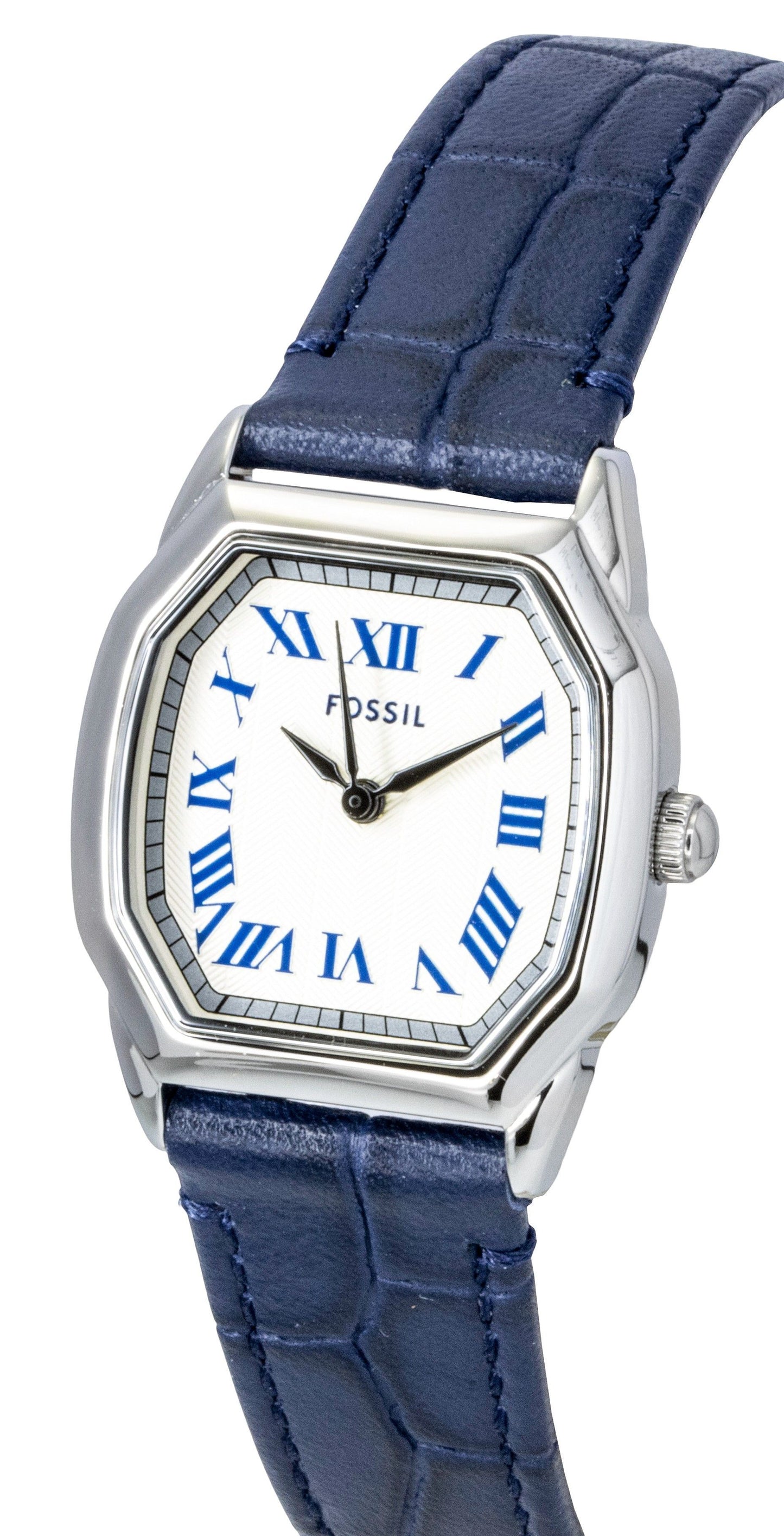 Fossil Harlow Croco Leather Cream Dial Quarz ES5425 Damenuhr