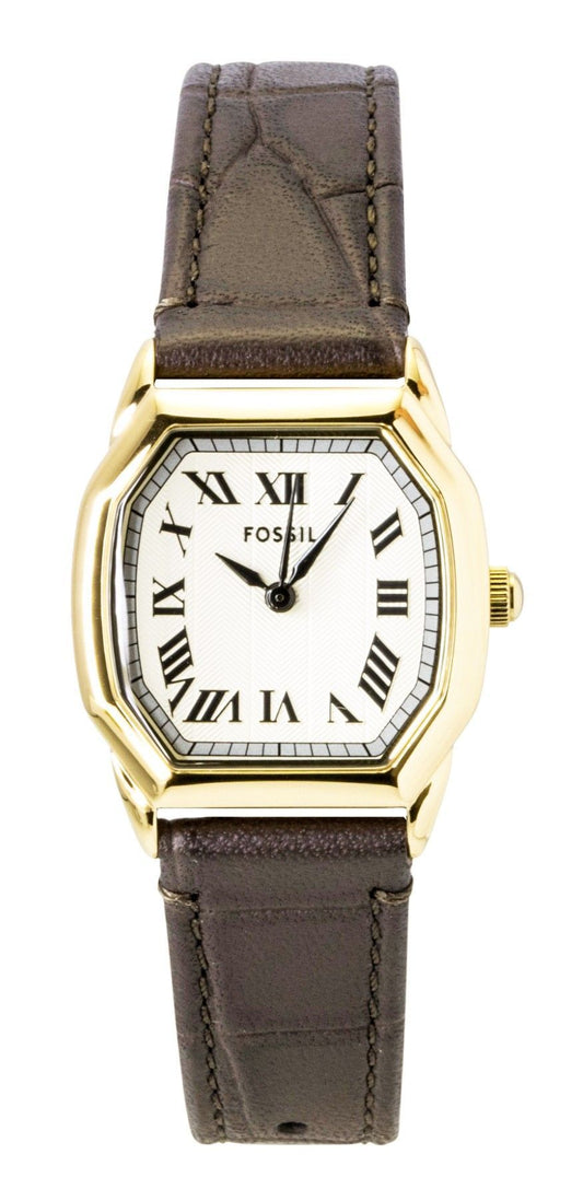 Fossil Harlow Lederarmband Cream Dial Quarz ES5426 Damenuhr