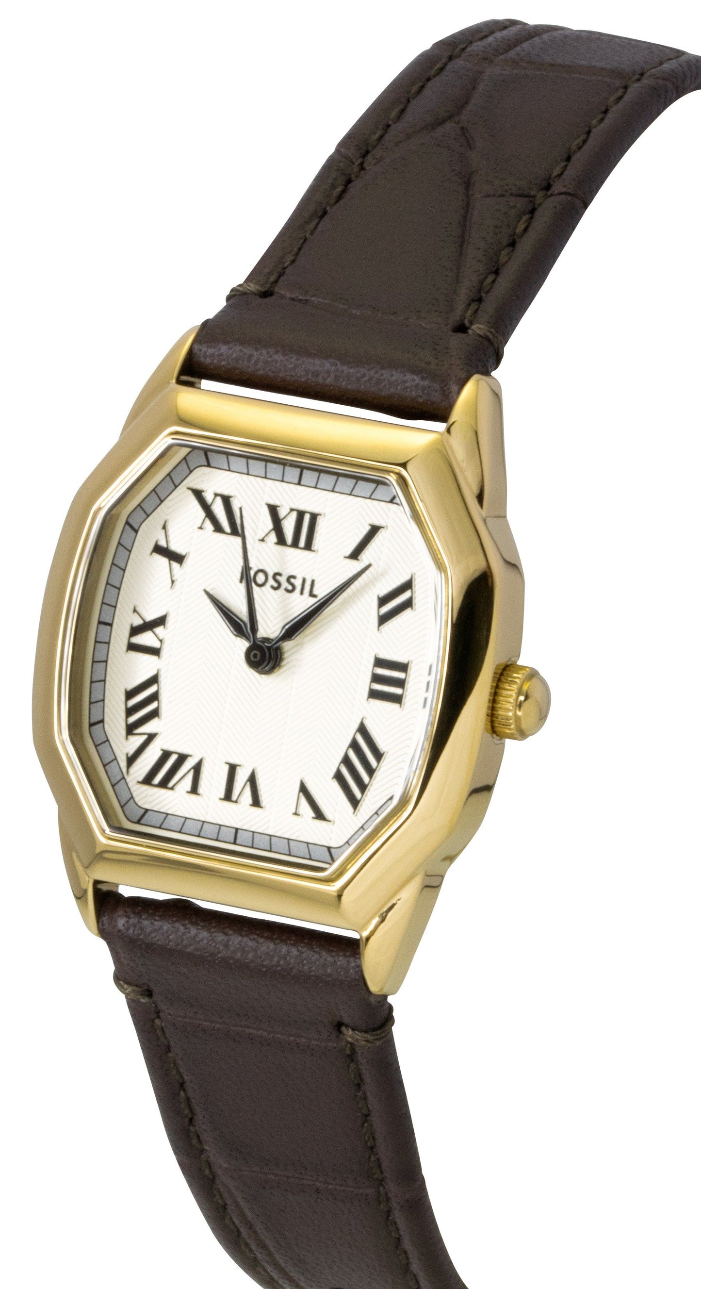 Fossil Harlow Lederarmband Cream Dial Quarz ES5426 Damenuhr