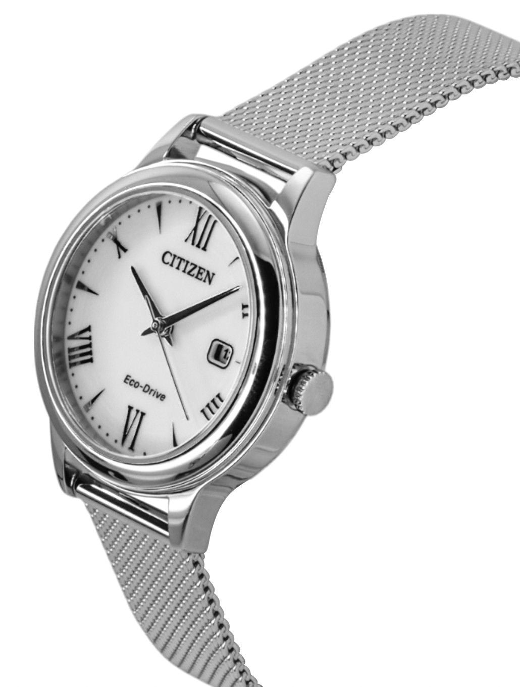 Citizen Elegance Edelstahl White Dial Eco-Drive EW2621-75A 100M Damenuhr
