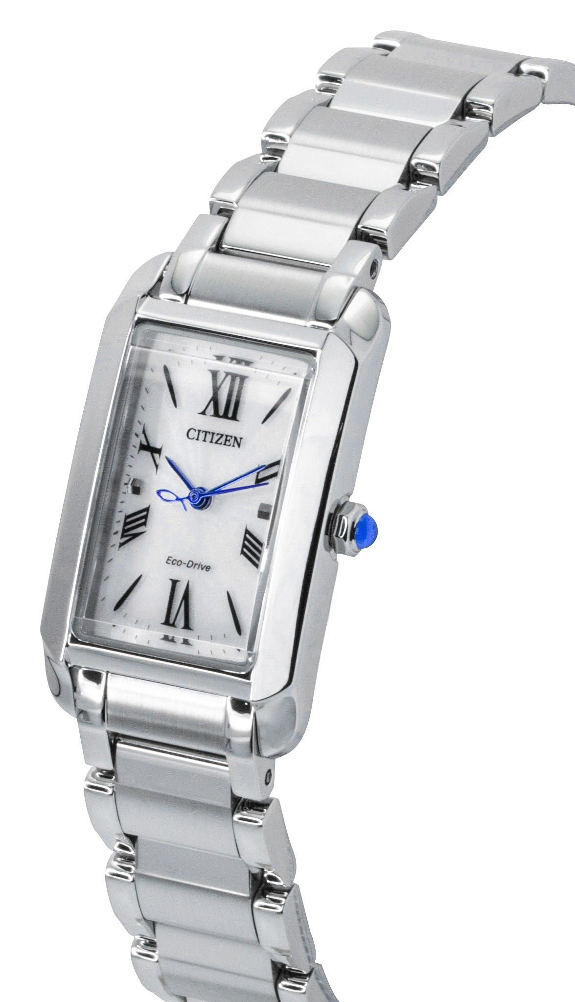 Citizen L Edelstahl Silberfarbenes Zifferblatt Eco-Drive EW5620-55A Damenuhr