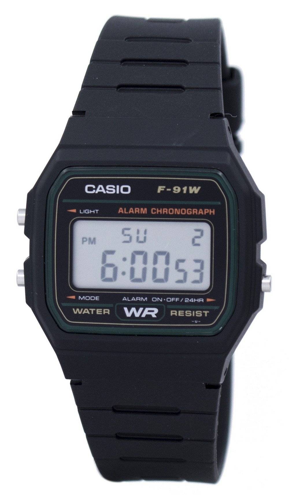 Casio Classic Sports Chronograph Alarm F-91W-3SDG F91W-3SDG Herrenuhr