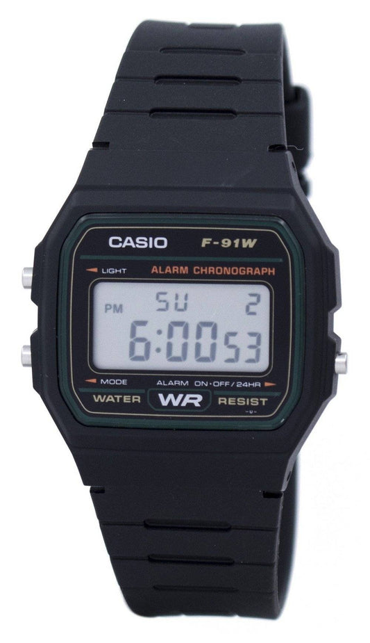Casio Classic Sports Chronograph Alarm F-91W-3SDG F91W-3SDG Herrenuhr