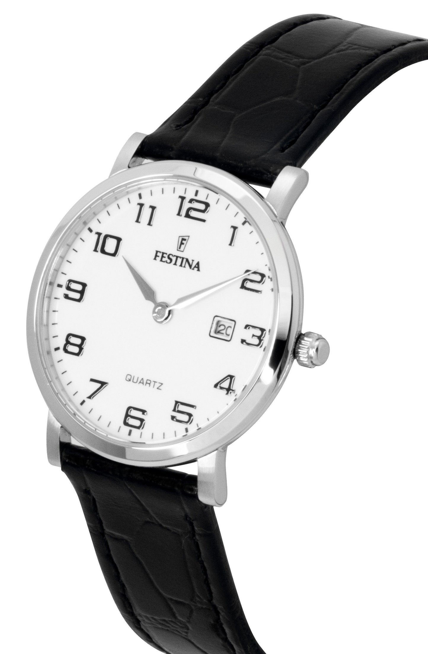 Festina Classic Lederarmband White Dial Quarz F16477-1 Damenuhr