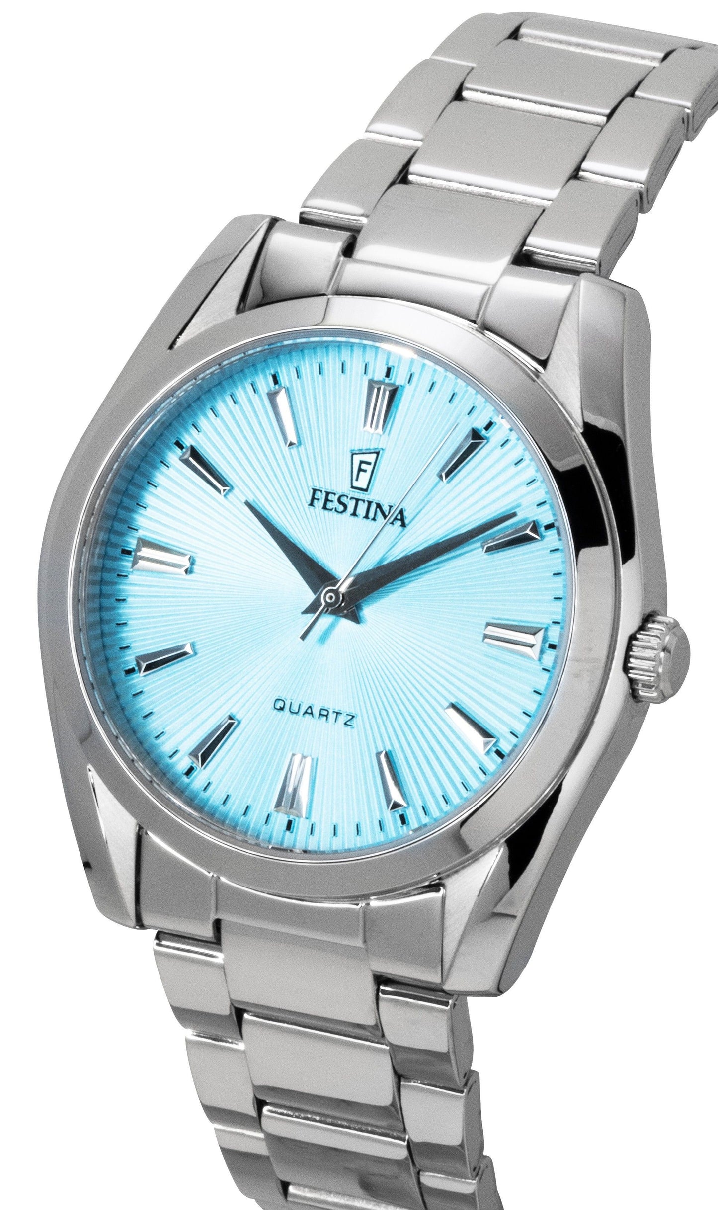 Festina Boyfriend Edelstahl Turquoise Dial Quarz F20622-P Damenuhr