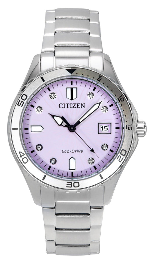 Citizen Marine Eco-Drive Edelstahl Pink Dial FE6170-88X 100M Damenuhr