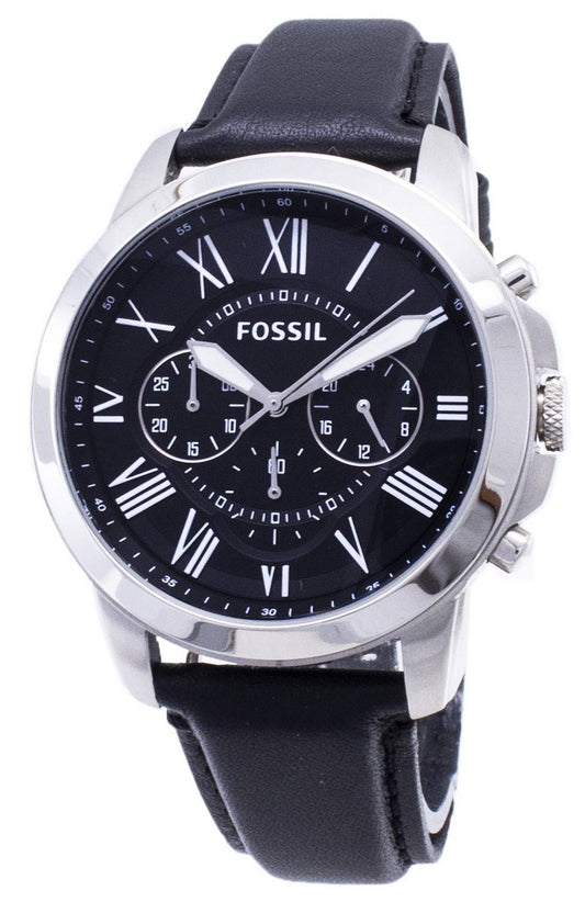 Fossil Grant Chronograph Black Lederarmband FS4812 Herrenuhr