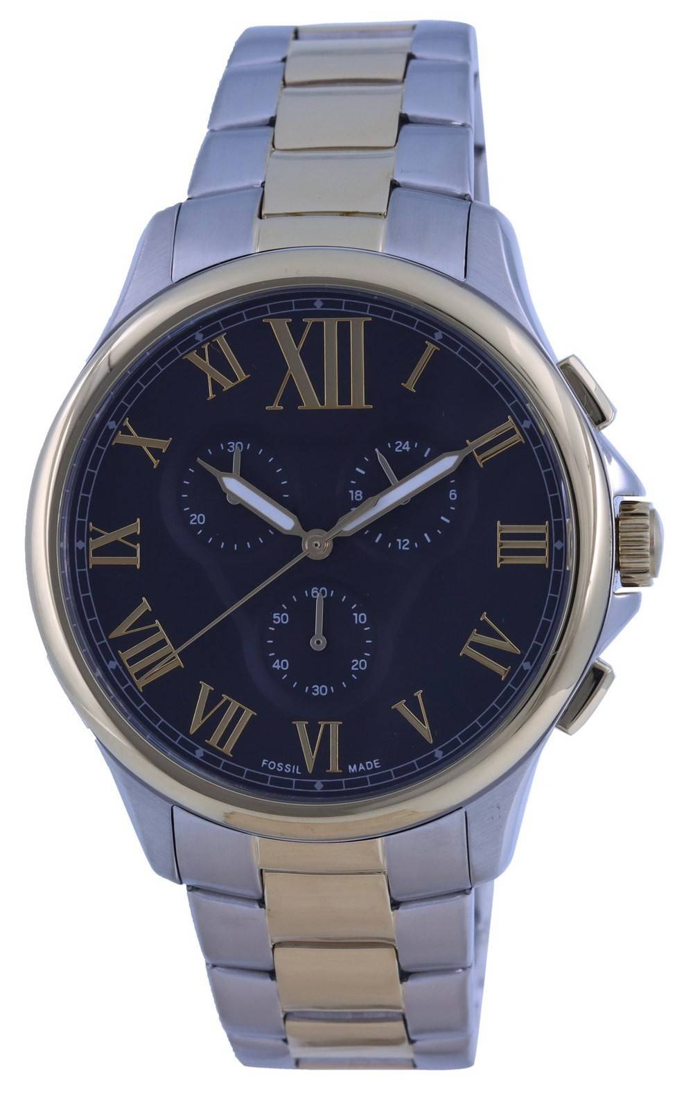 Fossil Monty Chronograph Two Tone Edelstahl Quarz FS5636 Herrenuhr