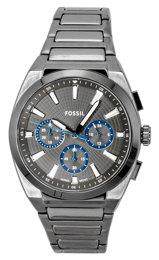 Fossil Everett Chronograph Smoke Edelstahl Gray Dial Quarz FS6107 Herrenuhr