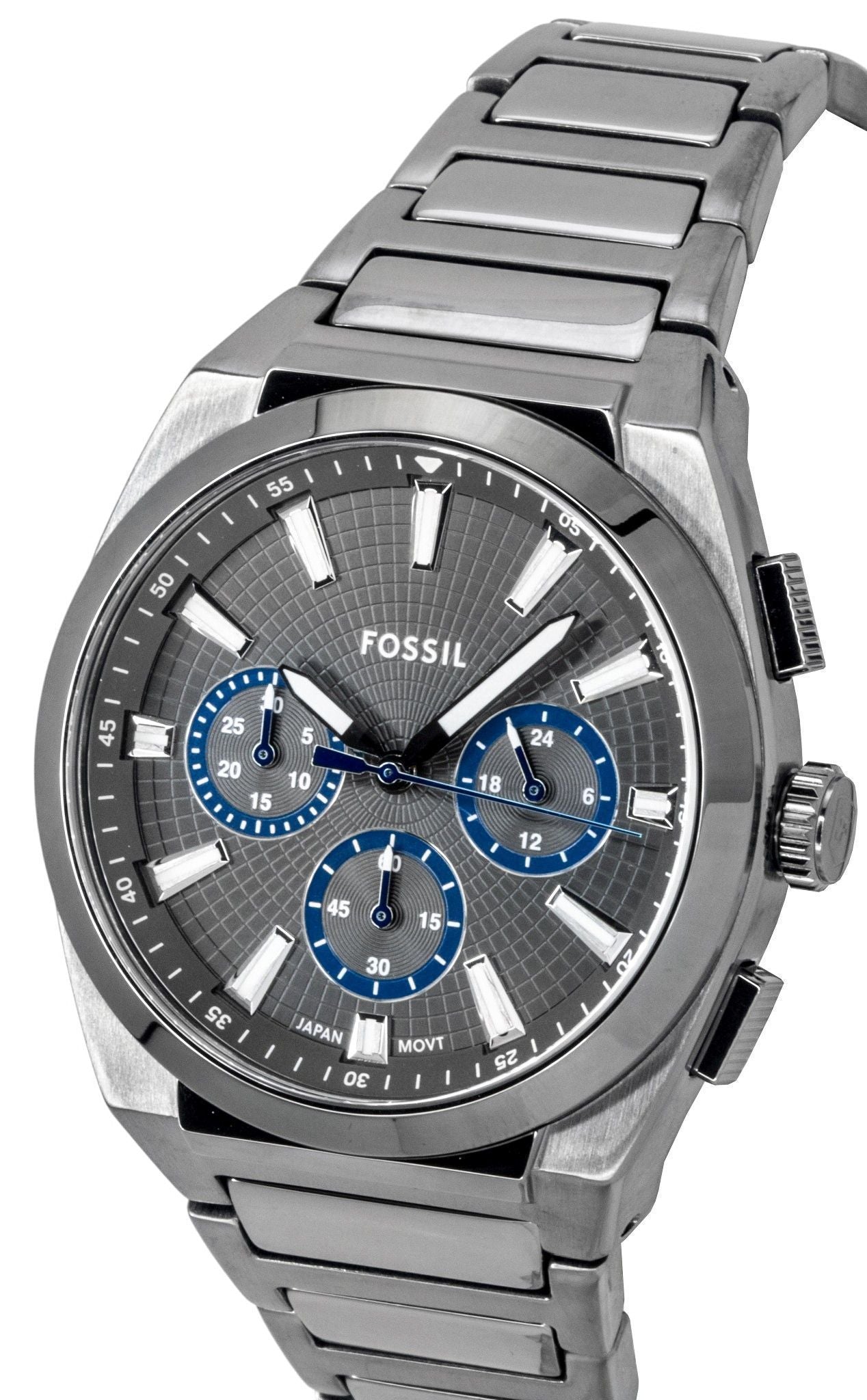 Fossil Everett Chronograph Smoke Edelstahl Gray Dial Quarz FS6107 Herrenuhr