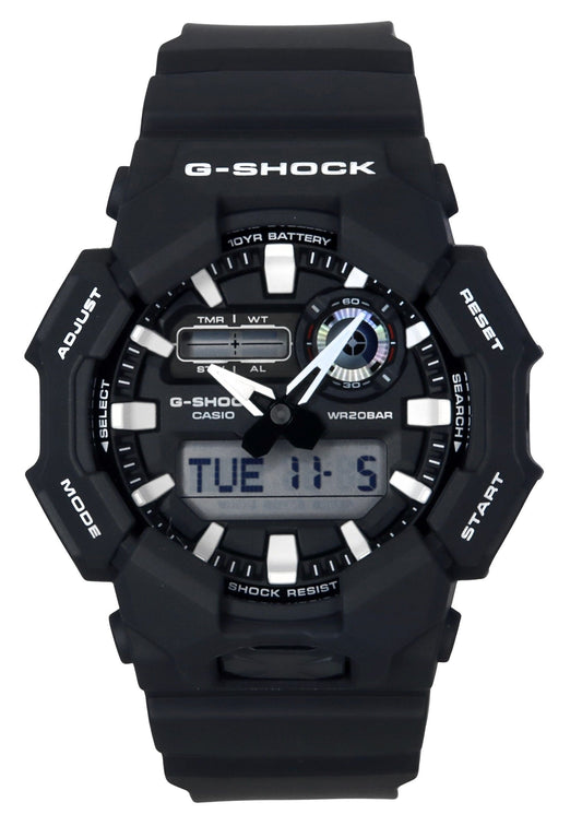 Casio G-Shock Analog Digital Bio-Based Resin Strap Schwarzes Zifferblatt Quarz GA-010-1A 200M Herrenuhr